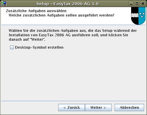 EasyTax Installation Screenshot